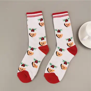 Muži ženy animal ponožky vánoční prázdniny Uprostřed trubice bavlněné ponožky barevné dívky, paní, ženské Sněhulák Santa dárek ponožky 6 ks