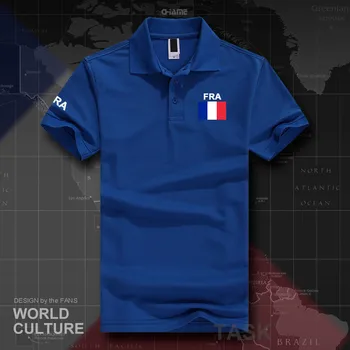 Francie francouzská Republika košile polo men krátký rukáv bílá značky vytištěné na zemi 2017 bavlna národa tým FRA 2017 casual