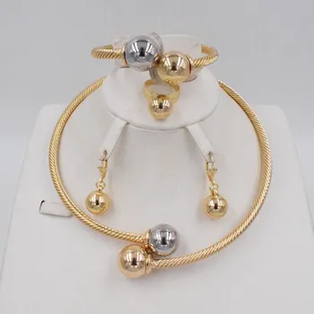 Nové Vysoce Kvalitní Dubaj Šperky Set dubai Gold Nigerijské Svatební Africké Šperky Sady Parure Bijoux Femme