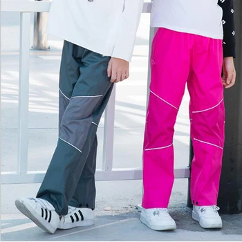 2-12let Velké Holky Kluci Nepromokavé Kalhoty Čalouněný Outdoorové Kalhoty Kombinézy Vysoká Kvalita Děti Větru Dešti Kalhoty dětské Kalhoty