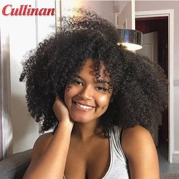 Velkoobchod Lidské Vlasy Svazky Ve Velkém Brazilský Kinky Afro Kudrnaté Svazky 1-3ks/lot Smíšené Délka Cullinan Přírodní Vlasy Rozšíření