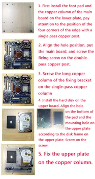 DIY základní desky MATX univerzální jednoduchý držák multi-layer stack transparentní podvozek double pojme 2 pevné disky