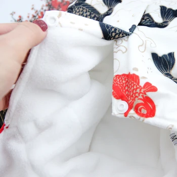 Módní Krásné Koi Kimono Sukně, Aby se zahřál na Podzim a V Zimě Svatební Šaty Štěně Oblečení pro Malé a Střední Psí Mazlíčky