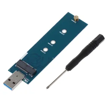 M. 2 na USB Adaptéru B tlačítko M. 2 SSD Adaptér USB 3.0 na 2280 M2 NGFF SSD Disk Adapter Converter SSD Čtečka Karet R9JB