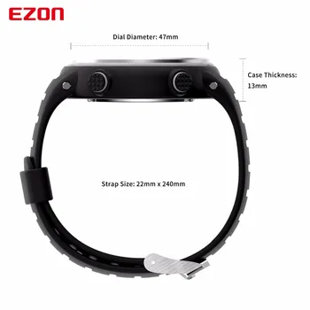 Nové Příjezdu EZON T007 Srdeční Frekvence Monitoru Digitální Hodinky Venkovní Běh Sportovní Hodinky s Hrudní Popruh Relogio Masculino
