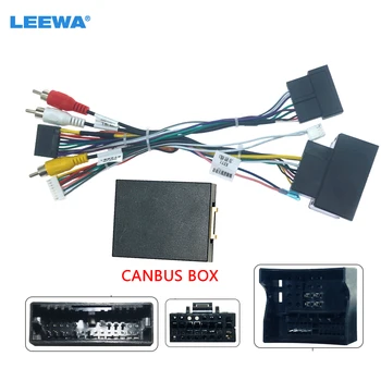 LEEWA Auto 16pin Audio Kabelový Svazek S Canbus Box Pro Great Wall Hover H9 DVD Přehrávač Instalaci Drátu Adaptér #CA6607