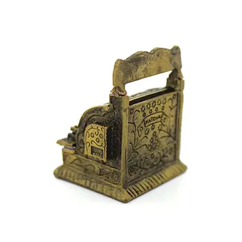 1:12 Měřítku Vintage Kovové pokladny Model Miniaturní DIY Domeček pro panenky Domova Simulace Nábytek Hračky