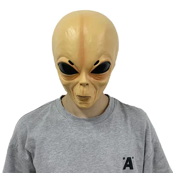 1ks Cizí Latexová Maska Prodyšná celoobličejová Maska Hlavy Halloween Maškarní Strašidelná Maska UFO Big-Eyed Maškarní Cosplay