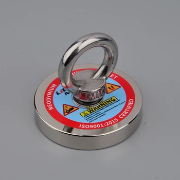 200Kg Silný Zdvihací Magnet N52 Neodymové Permanentní Magnet Design Magnet Rybaření Magnet s 10m Lano Možnost Magnetický Materiál
