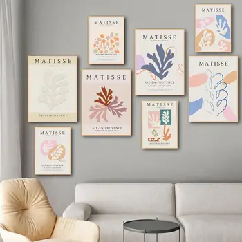 Abstraktní Křivky Geometrie Plakát Matisse Plátno Obraz Barevný Styl Plakáty a Tisky Zeď Umění pro Obývací Pokoj Domácí Dekor