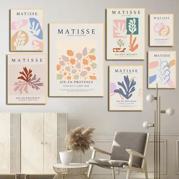 Abstraktní Křivky Geometrie Plakát Matisse Plátno Obraz Barevný Styl Plakáty a Tisky Zeď Umění pro Obývací Pokoj Domácí Dekor