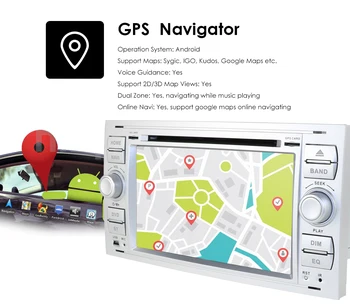 Auto Multimediální Přehrávač, GPS Android10.0 2 Din Pro Ford/Mondeo/Focus/Transit/C-MAX Auto Rádio Bluetooth DVR Auto rádio Audio DAB-MAPA