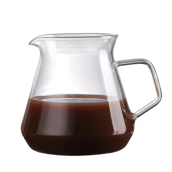 Ecocoffee V60 Pour Over Sklo Rozsah Kávy Server 400/600 ml Karafa Drip Kávové konvice Kávové Konvice Brewer Barista Překapávač Jasné