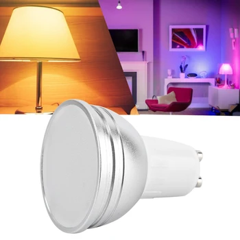Inteligentní WiFi Žárovka 6W RGB Magic Light Žárovka Lampa Pohár Wake-Up Světla, Kompatibilní s Alexa a Google Assistant E26 E27 GU10 GU