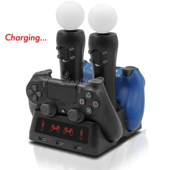 PS4/Slim/Pro Ovladač PS Move VR Pohyb Joysticku Pad Nabíječka Base PSVR Nabíjecí Stanice pro Playstation PS 4 Hry, Příslušenství