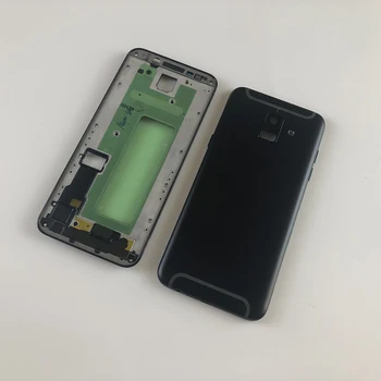 Pro Samsung Galaxy A6 2018 A600 A600F LCD kryt Přední Rám+Kovové Střední rám, Baterie, Zadní Kryt+Boční Tlačítka(Duální karta)