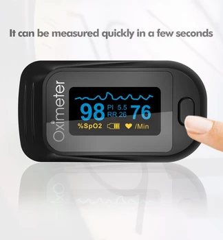 Nejnovější Alarm Prst Pulse Oximeter SpO2 RR PR PI Oiximetro de dedo Krve Kyslíkem Srdeční Frekvence Monitoru s pouzdrem pro Dospělé, tak pro Děti