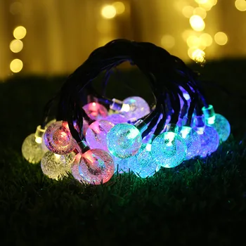 JSEX RGB LED Bublina Míč String Osvětlení Dovolenou Osvětlení Vodotěsné Víla Světla Vánoční Strom Obchod Garland Domácí Dekoraci
