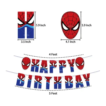 Super Hrdina Spiderman Balón Dort Vložit Téma Nastavit Banner Sada Latexové Balónky Děti Birthday Party Dekorace Baby Sprcha Balónky