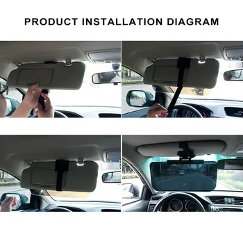 Auto Sun Visor Proti Slunečnímu záření sluneční clona Pro Auto Anti-Oslnění Zrcadlo Anti-oslnění Řidiče Brýle sluneční Brýle Blokovat Ultrafialové Záření 7#
