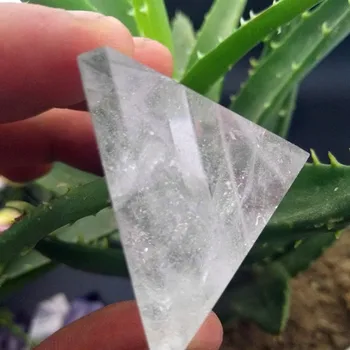 40mm přírodní průhledný quartz crystal pyramid duchovní čakra terapie A012