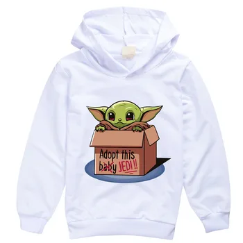 Dětské Dlouhý Rukáv Svetr Mandalorianské Dítě Yoda Butik Dětské Oblečení, Vánoční Tričko Dospívající s Kapucí Big Girls Topy