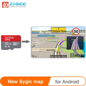Auto GPS mapy micro SD karta 32GB pro Sygic Map Andriod systém Navigace rádio Nové Mapy zdarma aktualizace Evropě, Rusku, španělsku, střední východ
