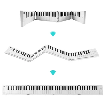 MIDIPLUS 88 Kláves Skládací Elektronické Piano Přenosné Klávesnice 128 Tónů Duální Reproduktory Sluchátkový Výstup Sustain Pedál Nové