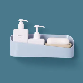 Koupelna Úložný Box Kosmetické Wall Mount Šampon, Sprchové Mléko Organizátor Kuchyňský Dřez Toaleta Police Případě, že Držitel Punch-zdarma