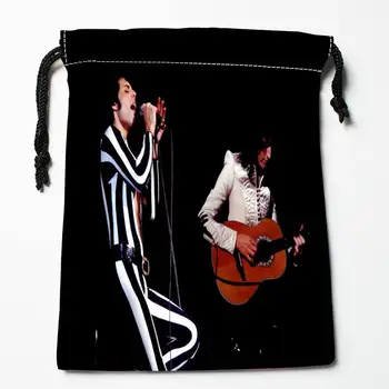 Vlastní Freddie Mercury tištěné Saténové šňůrky skladování taška dárkové tašky Větší Velikosti úložiště vlastní obrázek 18*22cm
