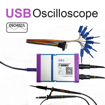 Nové OSCH02 OSCH02M 2 CH USB PC Virtuální Digitální Osciloskop 100MHz 1GSa/s Logický Analyzátor Generátor, Podpora Android