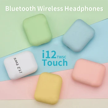 I12 5.0 Sport TWS Bluetooth Sluchátka Bezdrátové náhlavní soupravy stiskněte pop-up okno pro iPhone, Xiaomi, Huawei, Samsung Chytrý Telefon pk i9s