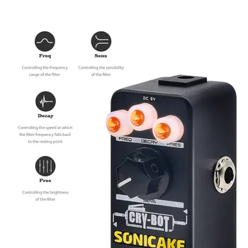 SONICAKE Plakat-Bot, Auto-wah Obálky Filtru Kytarové Efekty Wah Pedál, který Funky Mojo QSS-07