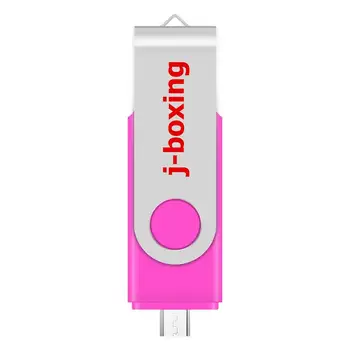 J-box Pink 16GB OTG USB Flash Pendrives Dual Port USB Flash Stick Micro Memory Stick pro Smartphone Samsung Huawei LG Tablet