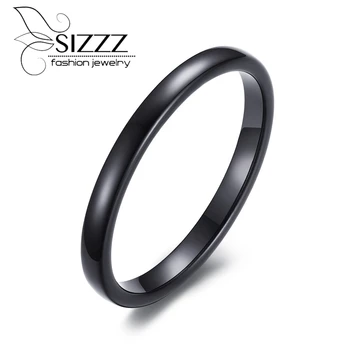 SIZZZ Roztomilé Dámské Prsteny Módní 2 mm Karbid Wolframu Snubní prsteny pro Ženy Šperky aliancí žena muž