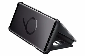 Originální Pro Samsung S9 LED Smart Kožené Pouzdro Pro Samsung Galaxy S9 S9+ S9 Plus G960 G965 LED Smart VIEW Kryt Peněženka Flip Pouzdro