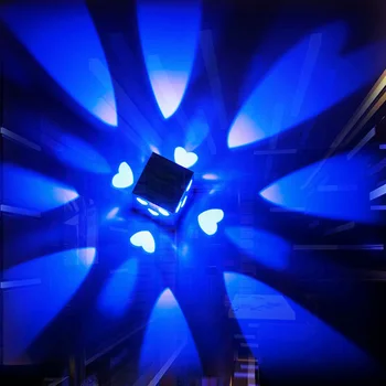 3w LED Nástěnné Světlo pro Vnitřní Výzdobu Srdce Projekce Světla Hliníkové Pouzdro Svítidla Pro Moderní Styl Ložnice, Obývací Pokoj Osvětlení JQ