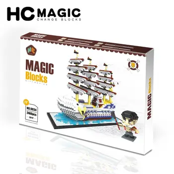 HC MAGIE 9034 Diamond Beluga Shromáždění Model Stavebních Bloků, Děti, Narozeniny DIY Hračky, Dárky, Dětské Vzdělávací Anime, Zábavné,