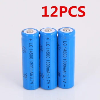 12ks/hodně Velká kapacita 14500 baterie 3,7 V 1300mAh dobíjecí lithium baterie baterie pro svítilnu