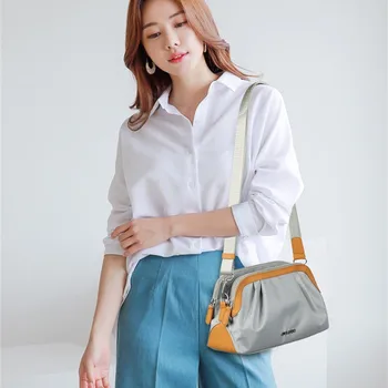 Nylon tkanina taška pro ženy 2021 Nové korejské verze zahraničních styl multi-vrstvy velká kapacita ženy batoh módní univerzální jeden