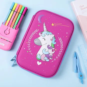 Unicorn pouzdro na tužku Kawaii cute penál toaletní kufřík scolaire velká kapacita pencilcase pero případě školní potřeby pro dívky i chlapce