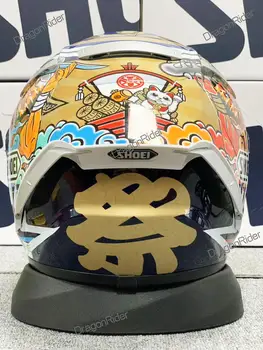 Full Face helmu X14 Marquez Motegi3 štěstí cat2 červené anti-fog hledí na Koni Motocross Závodní Helmu Motobike