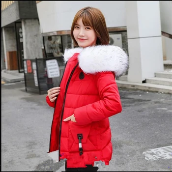 S kapucí ženy Bundy Bunda Zimní Bunda Ženy Krátký Styl zahustit 2019 Nové korejské plus velikosti ženy Kabát 8XL S126
