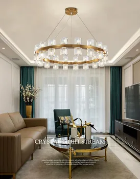 Led italské luxusní lustry Světla model místnosti po moderní jednoduchý Nordic ložnice restauraci křišťálové lustry