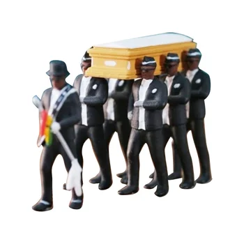 1:18 Plastových Ghana Pohřbu Rakev Tanec Nosič Tým Model Realistický Tvar Akční Obrázek Sbírat Hračky, Stůl Dekor