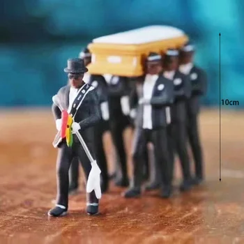 1:18 Plastových Ghana Pohřbu Rakev Tanec Nosič Tým Model Realistický Tvar Akční Obrázek Sbírat Hračky, Stůl Dekor