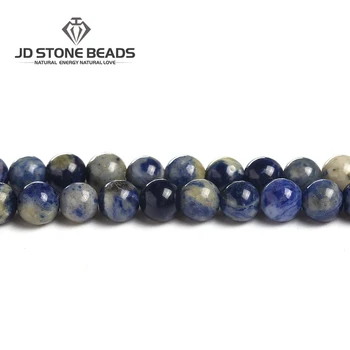 Velkoobchod Přírodní Dovážené Tmavě Modrý Sodalit Korálky Pro Výrobu Šperků Strand 6 8 10 12 mm Vyberte Velikost DIY Příslušenství