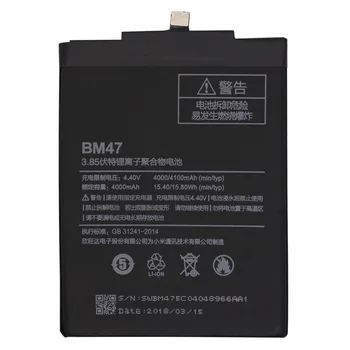 Původní antirr 4000mAh BM47 Chytrý Telefon Baterie Pro Xiaomi Redmi 3 3S Baterie Red Rice Hongmi Redmi 3X Náhradní Baterie