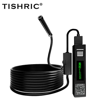 TISHRIC WIFI Endoskop pro Android, Iphone Flexibilní Fotoaparát Na Drát IP68 1080P Inspekce 8mm LED Světla