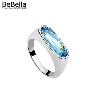 BeBella luxusní crystal prsten na prst s Krystaly od Swarovski módní šperky pro dívky ženy Vánoční svatební dar